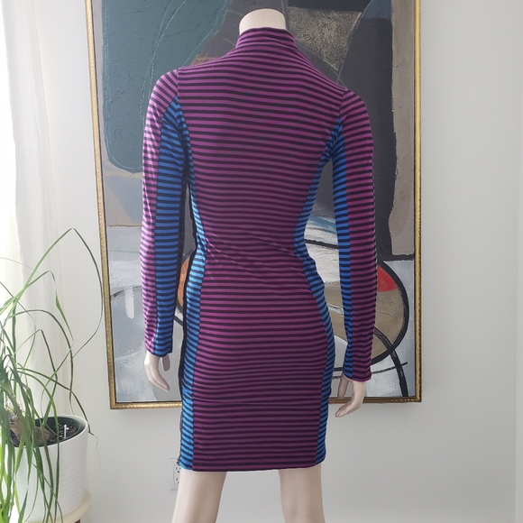Betsey Johnson | Striped Mini Dress with Snaps - Picture 2 of 10